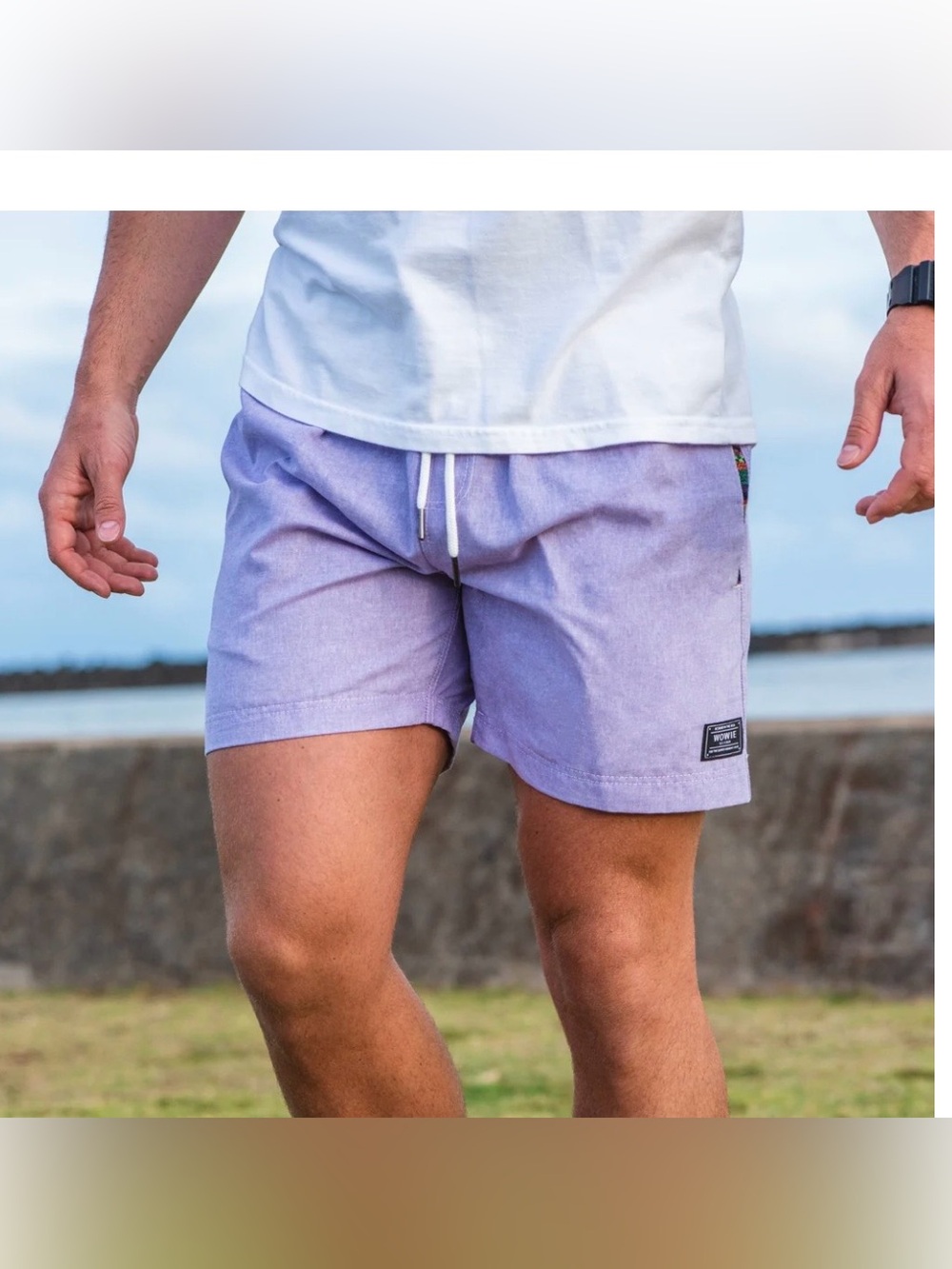 Wowie Men's OG Casual Short 5IN.
Lavender Size XL Aztec Print Drawstring